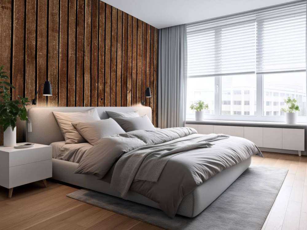 Tablas verticales de madera oscura