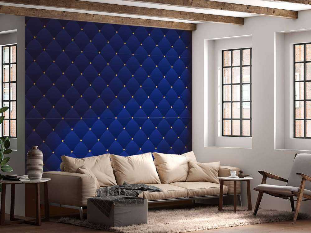 Patrón chesterfield azul oscuro