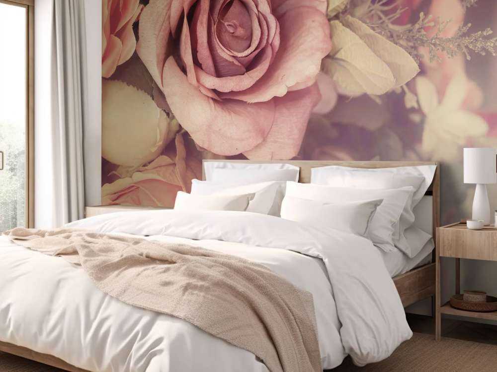 Rosas rosas vintage