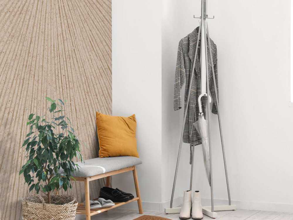 Estructura con líneas en marrón beige