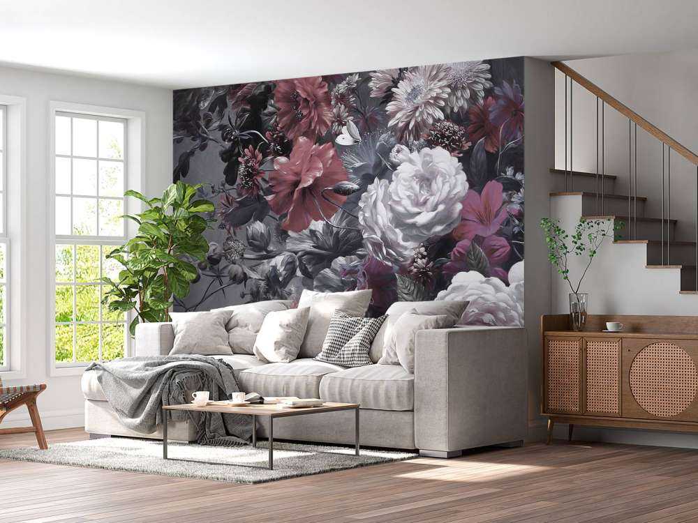 Gran ramo con amapolas rojas