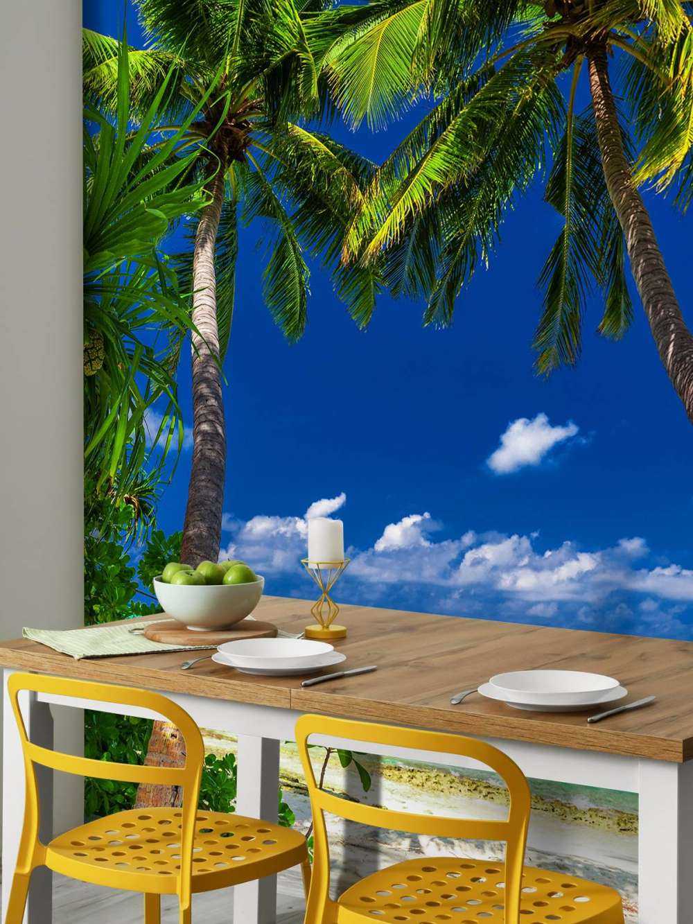 Palmeras en una isla
