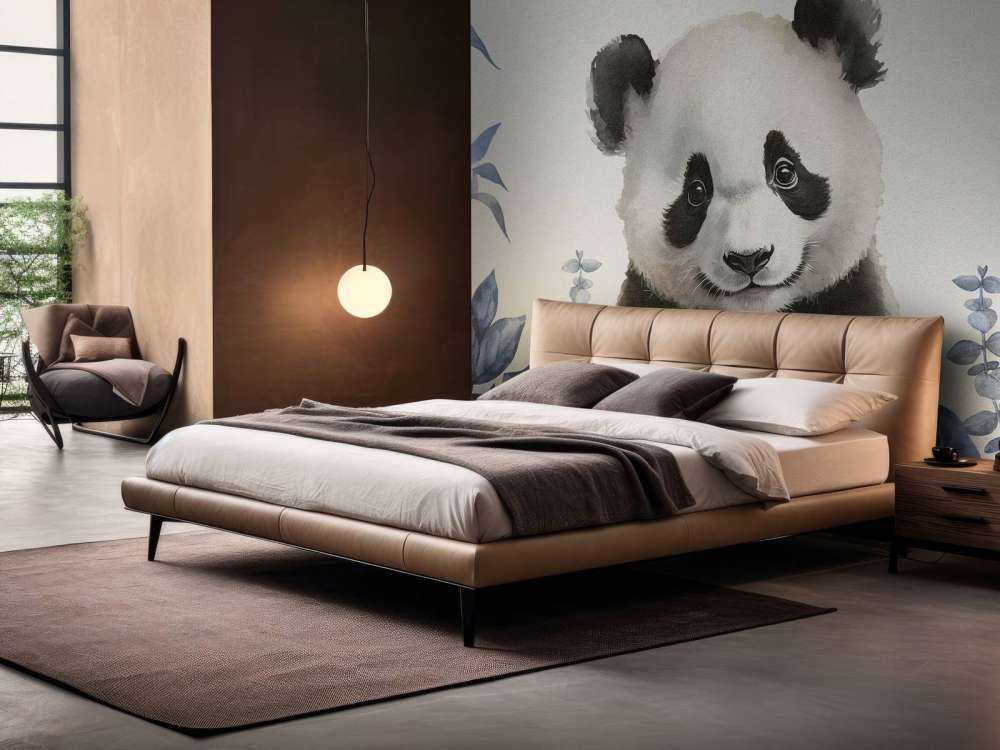 Panda bebé en la selva azul