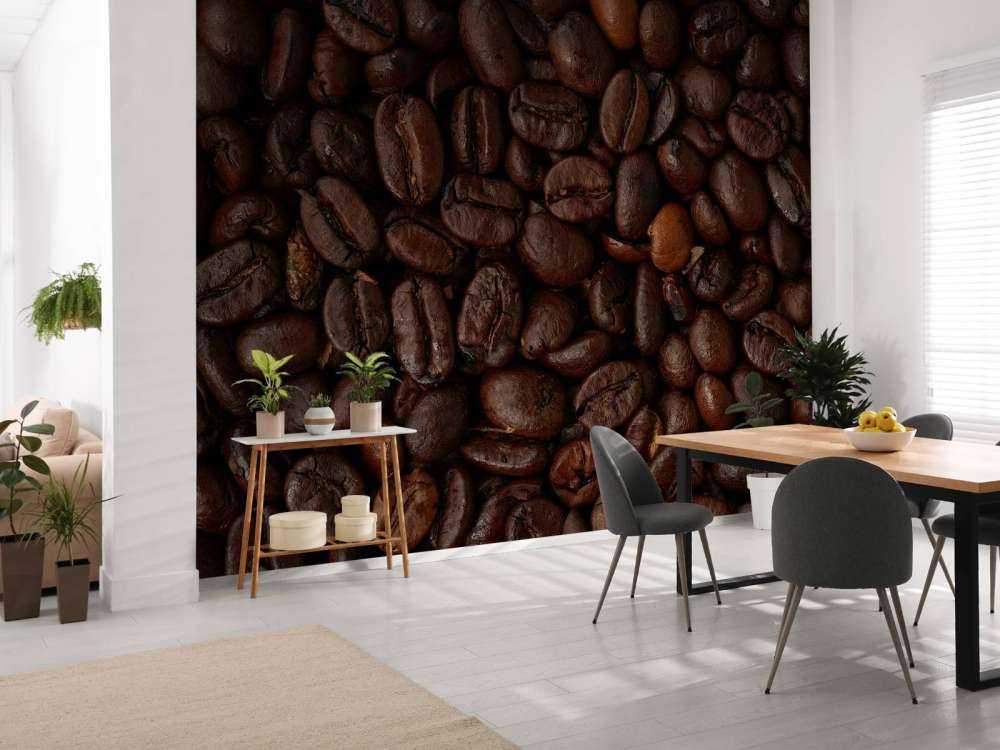 Granos de café de cerca