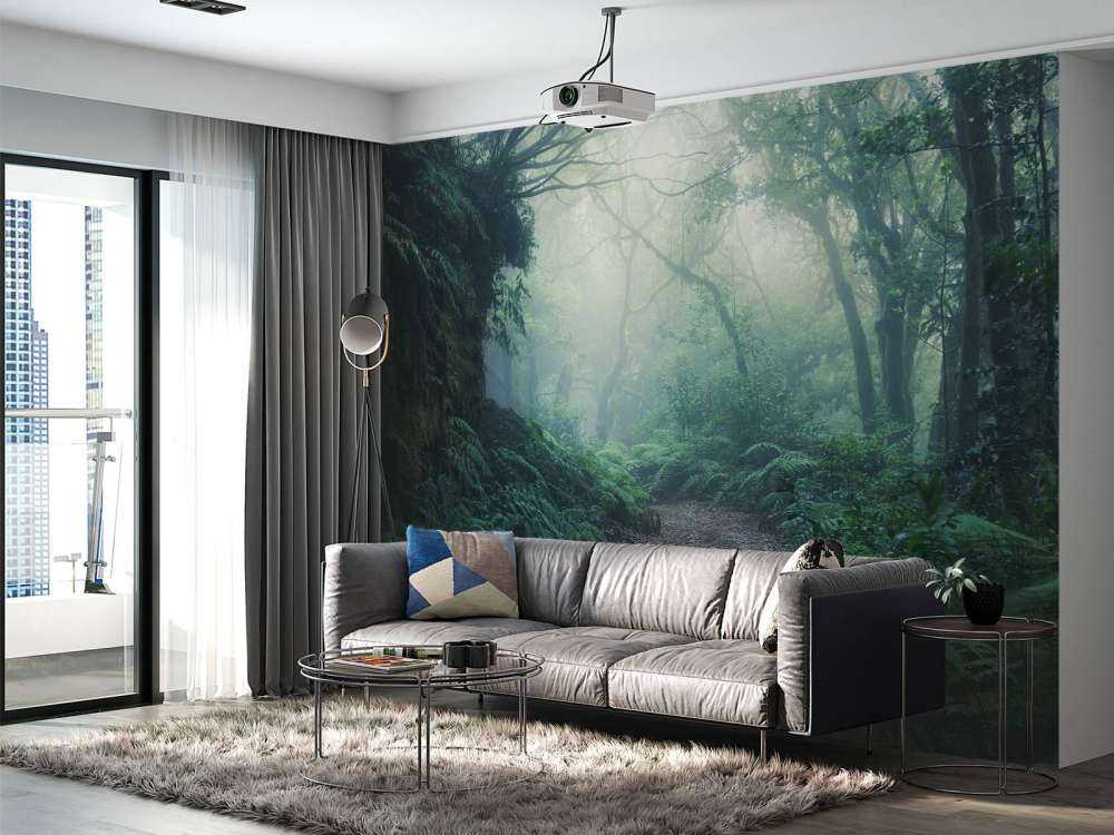 Bosque de niebla verde