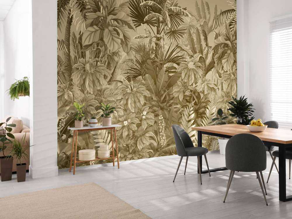 Selva tropical en sepia