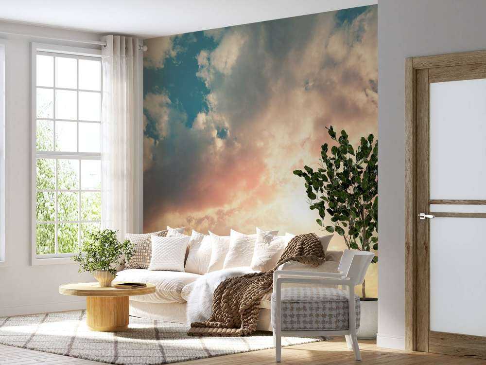 Cielo coloreado con nubes