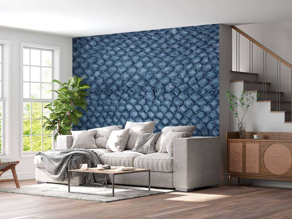 Textura de piel de aceite en azul