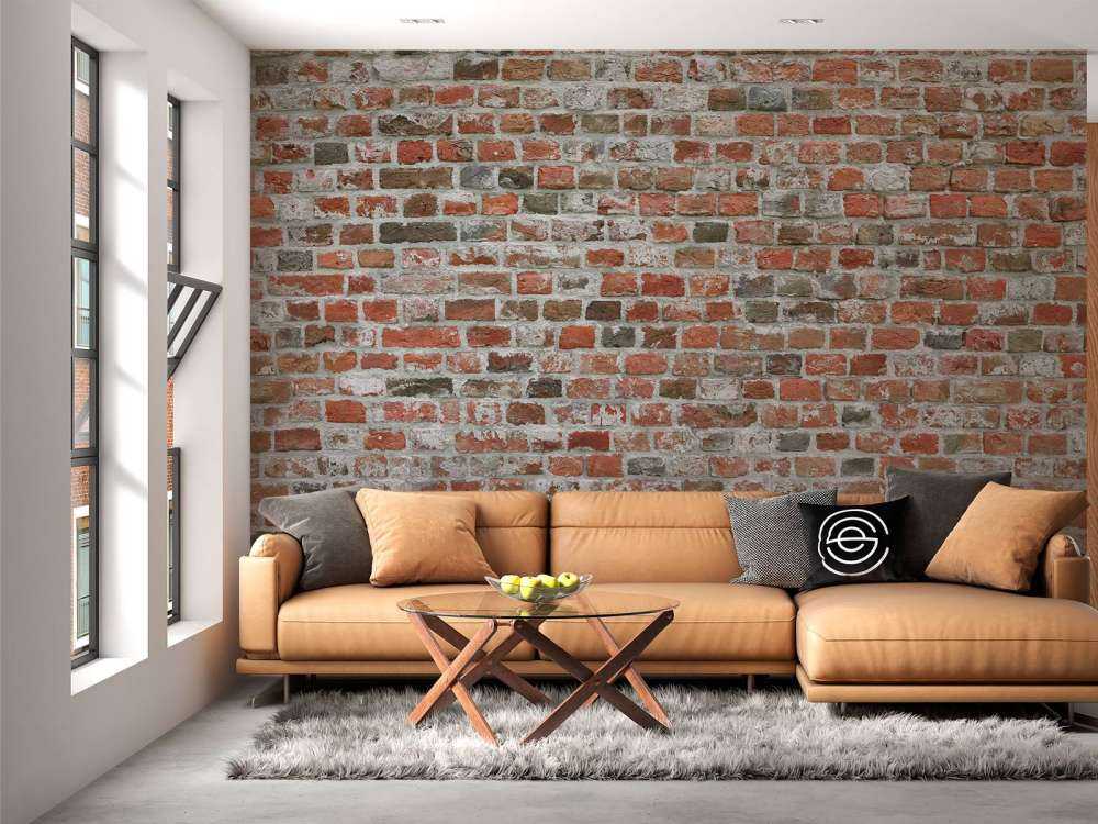Pared de ladrillos restaurada