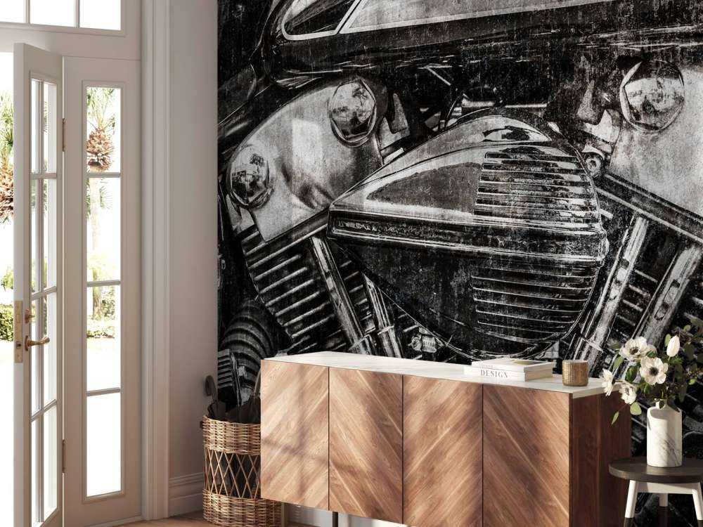 Primer plano de Harley Davidson