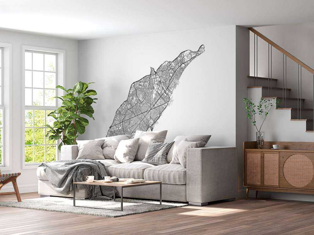 Mapa de Barcelona, blanco