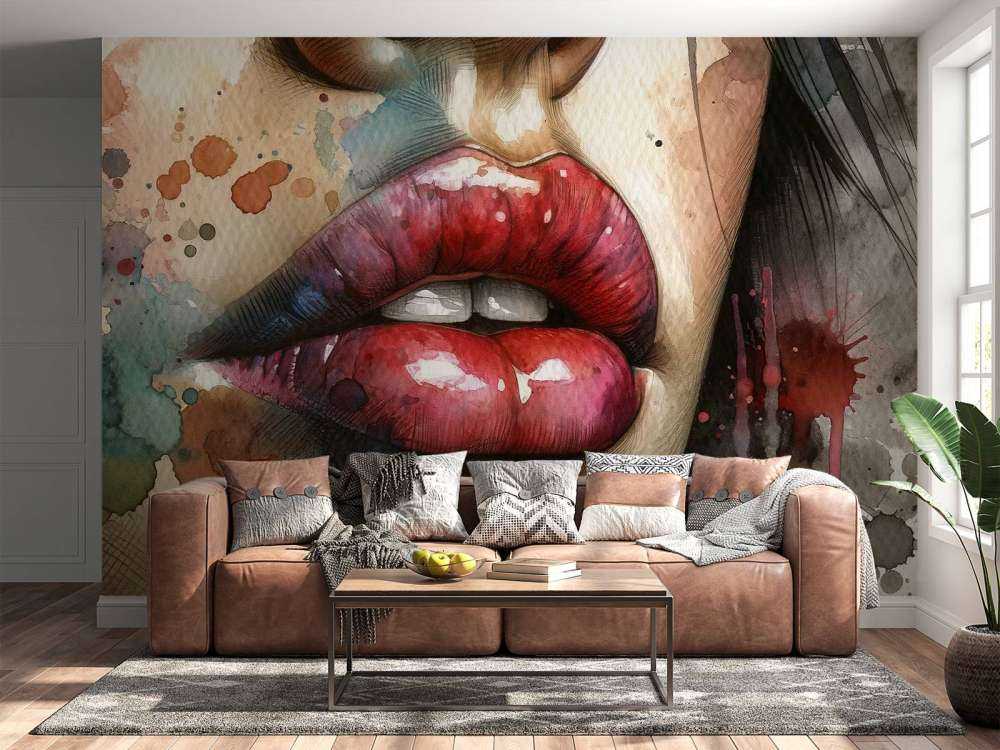 Lips de Mujer en Acuarela #1