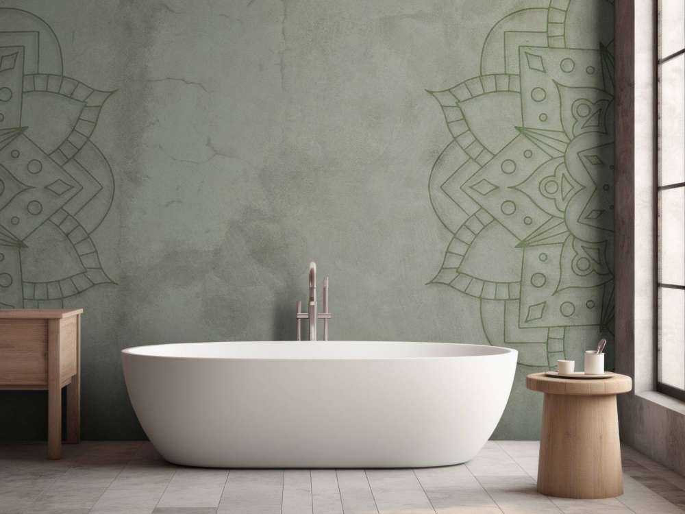 Mandala verde desgastado