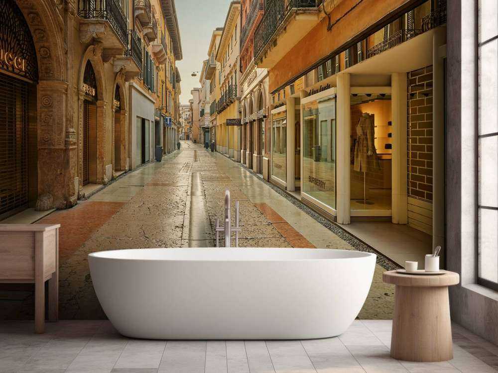 Calle comercial en Italia