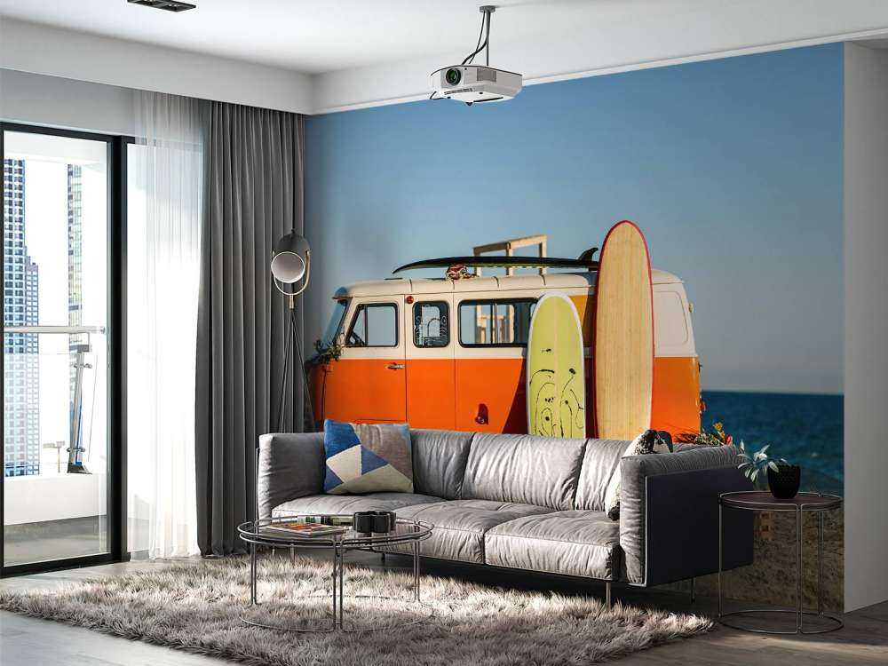 Furgoneta con tabla de surf