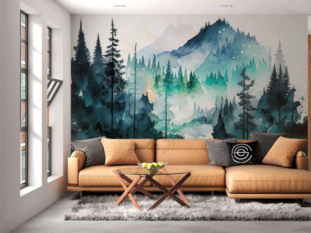 Bosque en acuarela