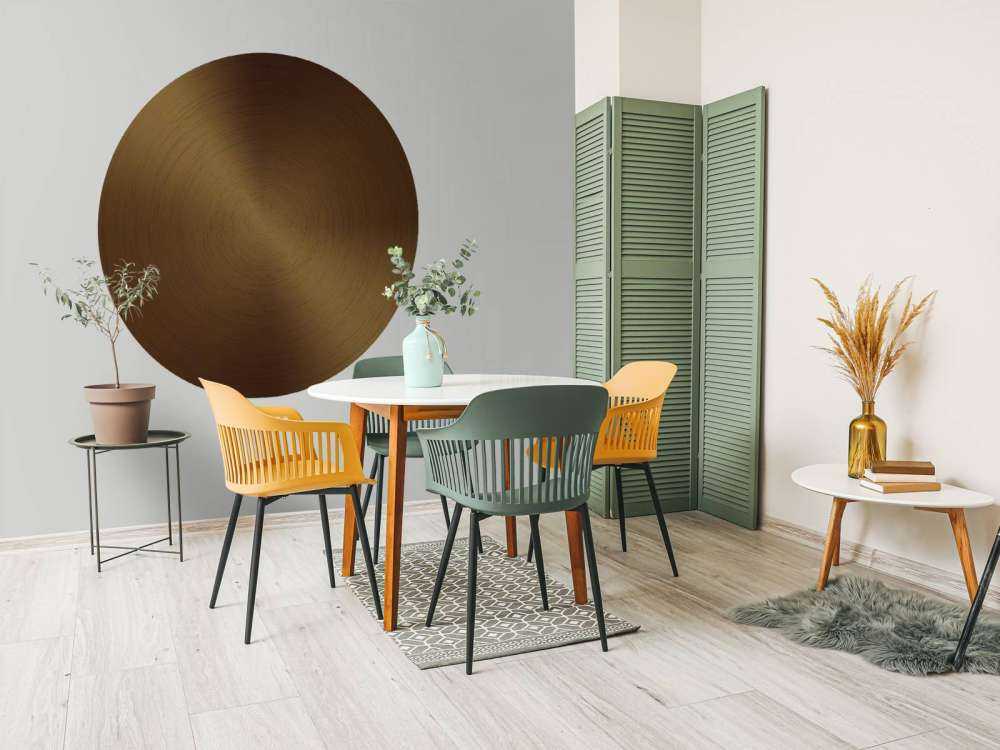 Fondo circular de bronce