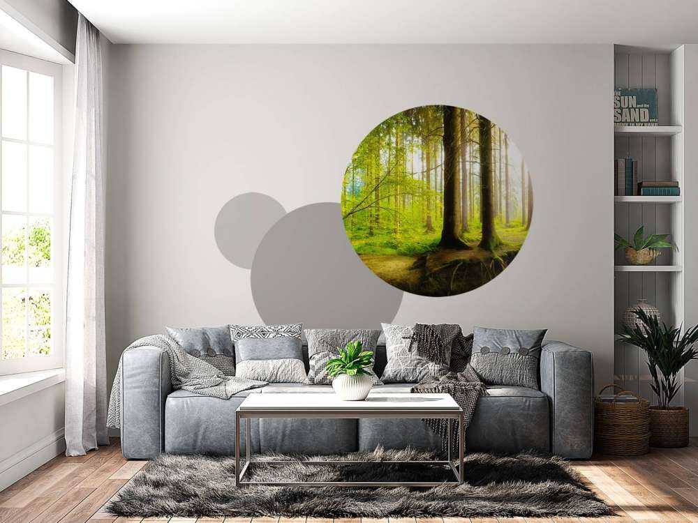 Bosque verde y fresco