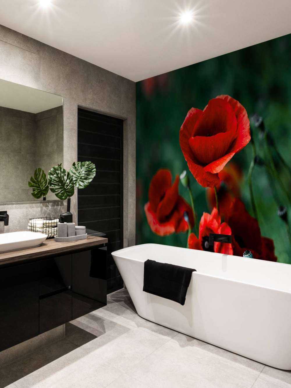 Amapolas y hierba