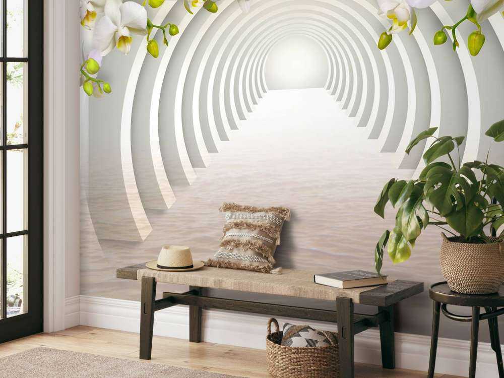 Túnel con orquídeas
