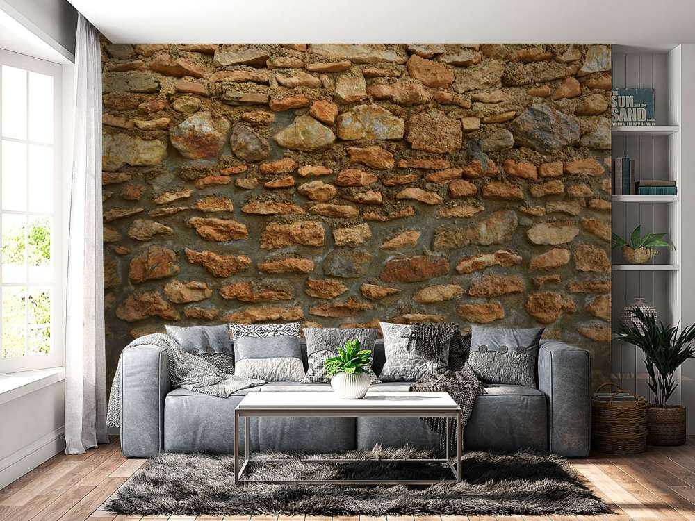 Muro con piedras toscas
