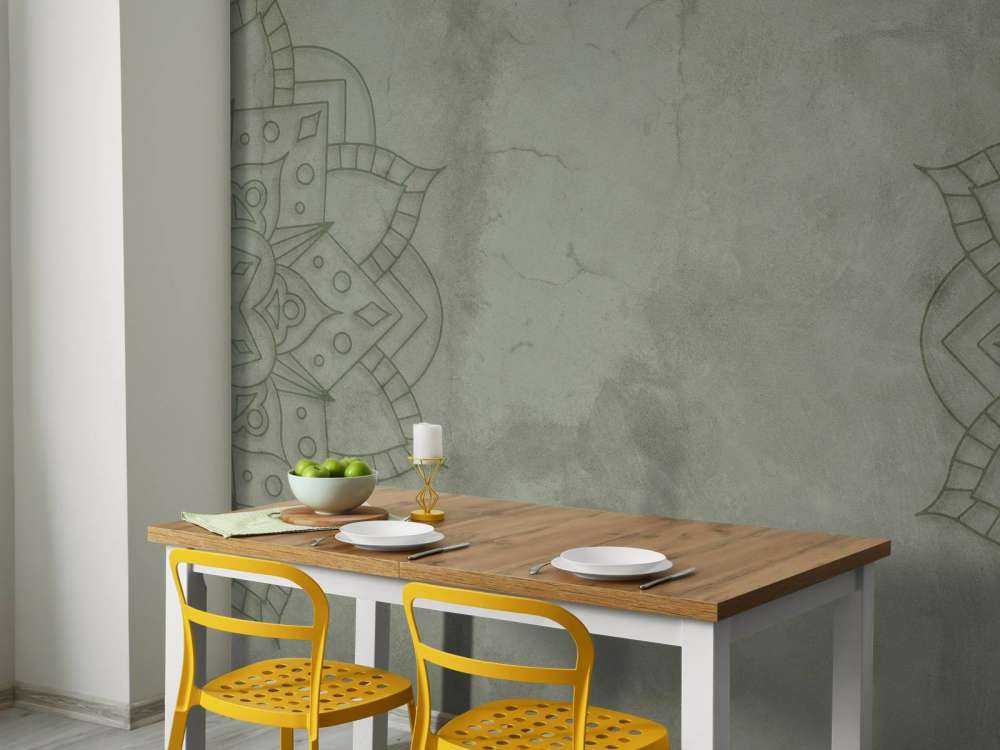 Mandala verde desgastado