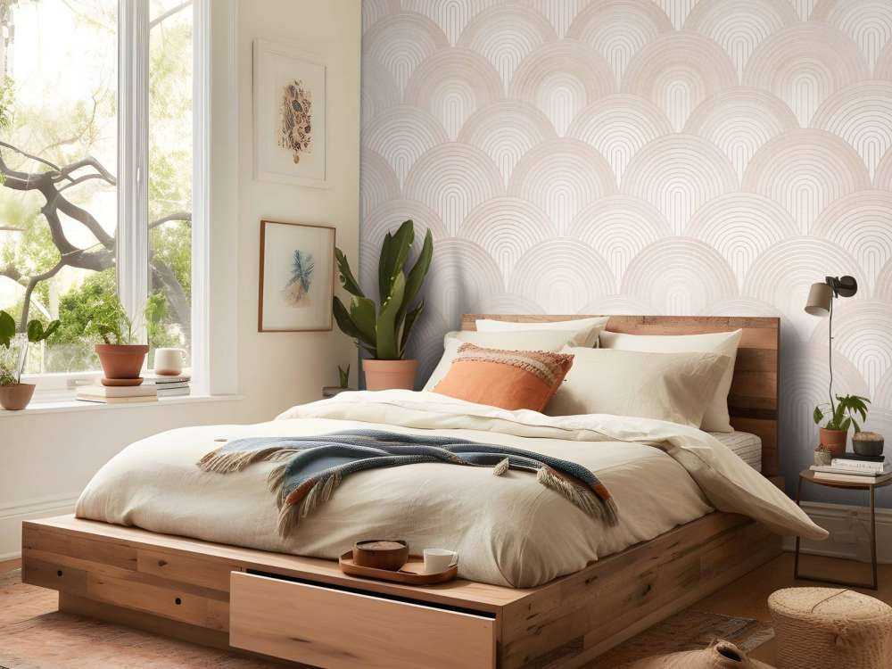 Arcos boho ombre - melocotón pelusa