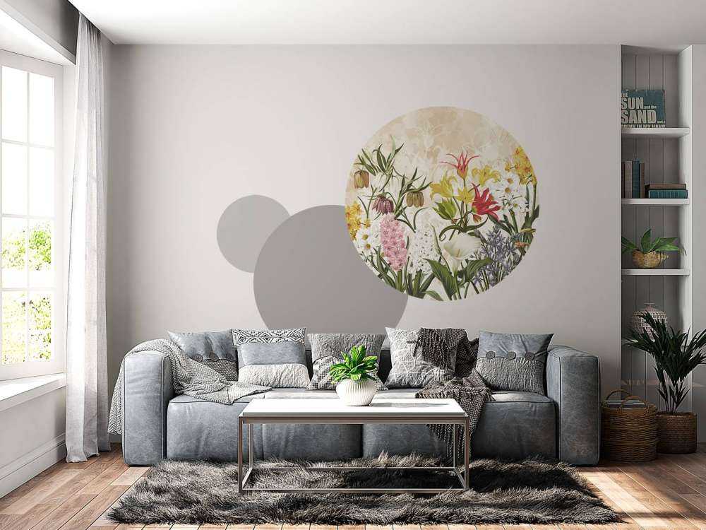 Flores de Primavera - Beige Miel Cálido