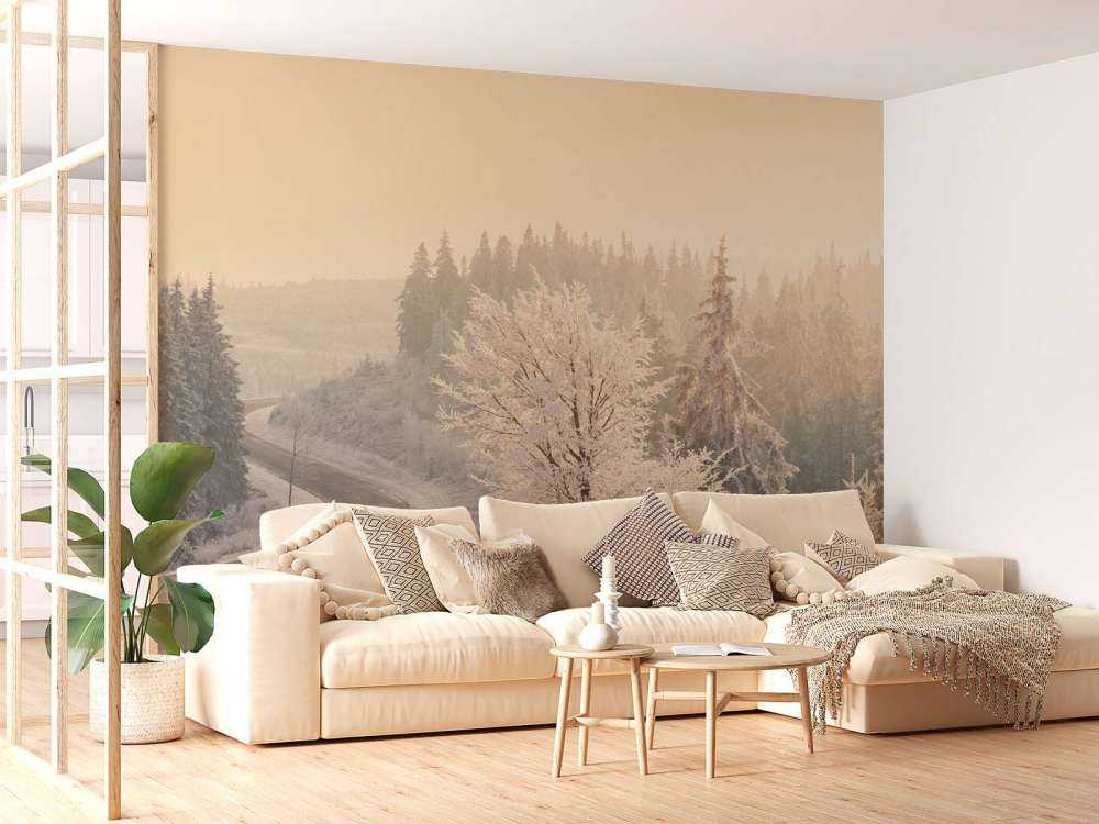 Árboles con nieve