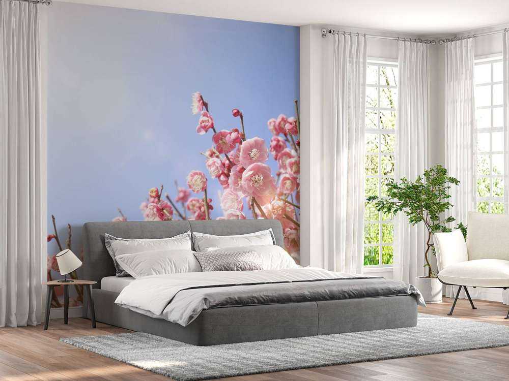 Flores con cielo azul