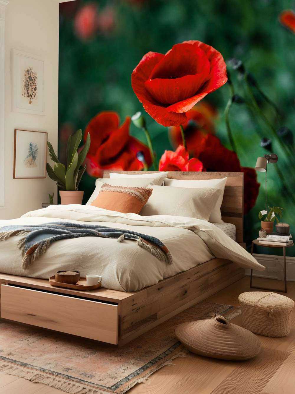 Amapolas y hierba