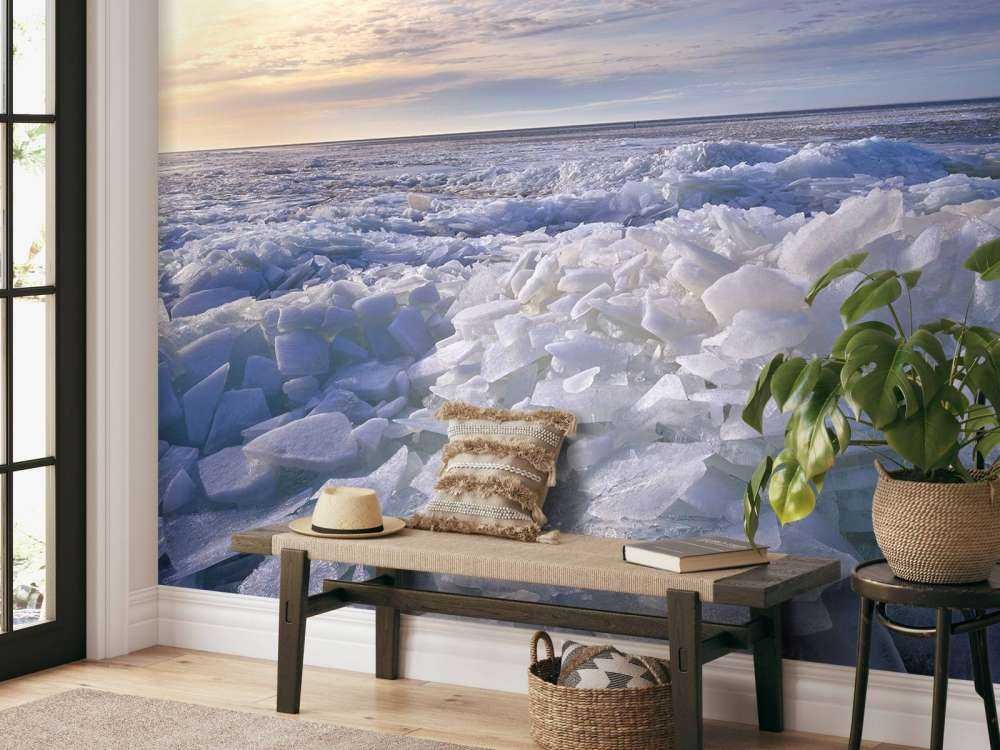 Hielo triturado en el Ijsselmeer