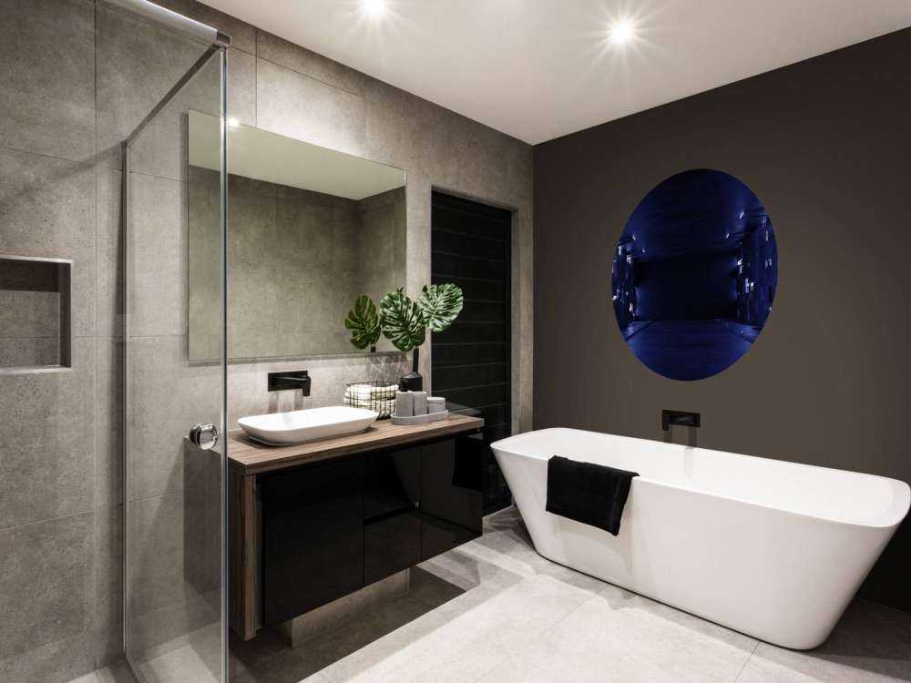 Habitación moderna y futurista