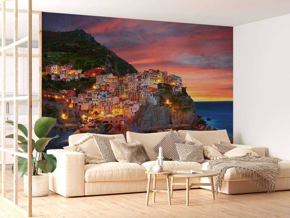 Ciudad italiana al atardecer