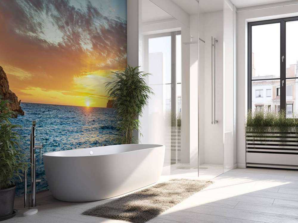 Puesta de sol en una isla
