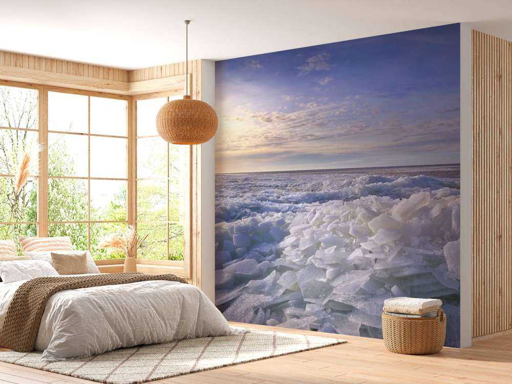 Hielo triturado en el Ijsselmeer