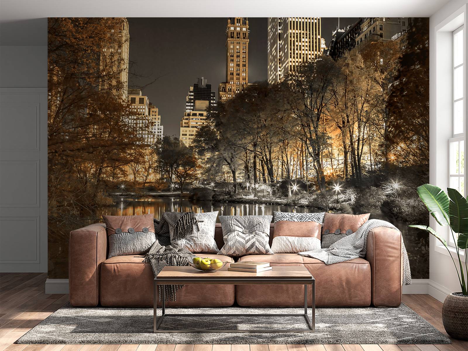 Papel Pintado - Nueva York de noche, image size:1600x1200