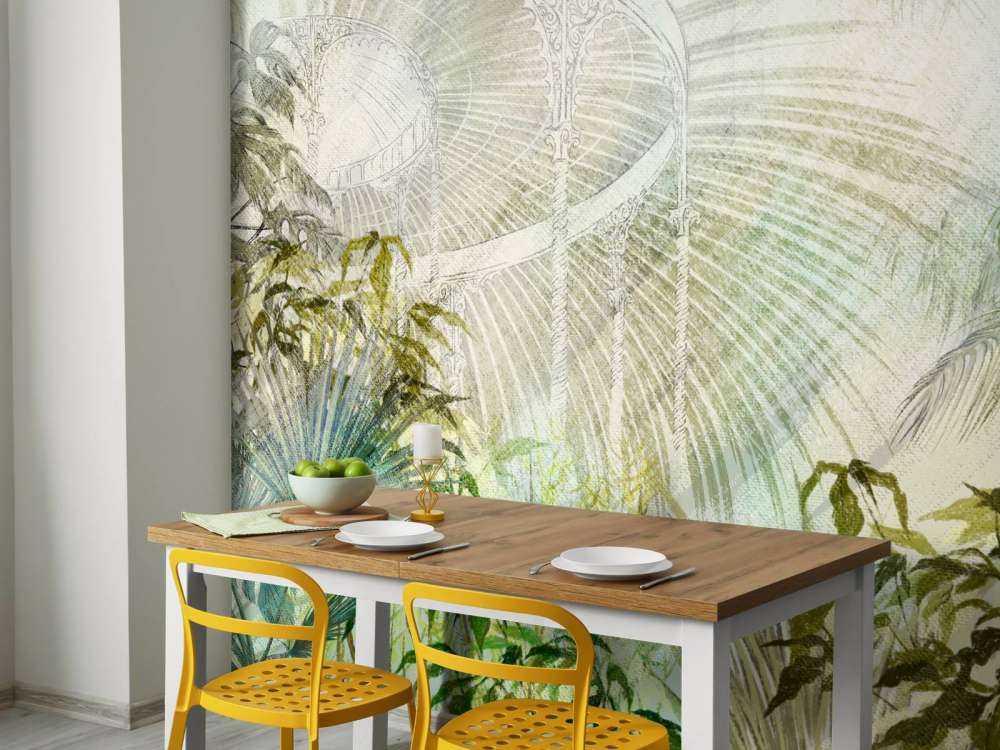 Invernadero con plantas tropicales