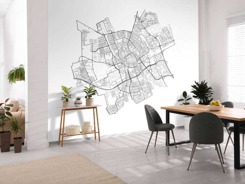 Mapa de Groningen, blanco