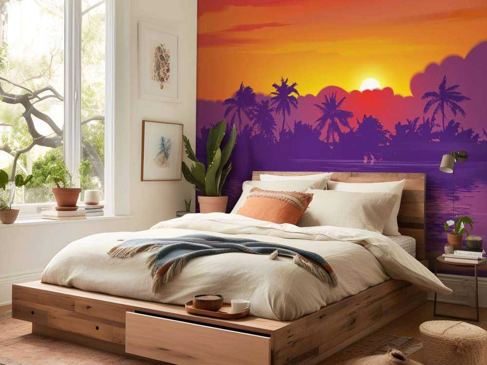 Puesta de sol coloreada
