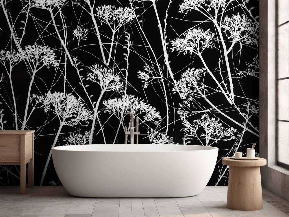 Silueta de plantas secas