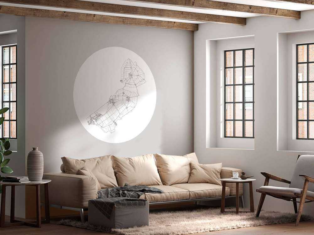 Mapa de Flevoland, blanco