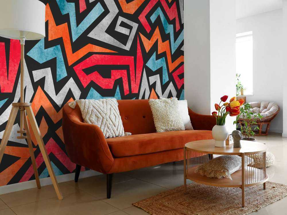 Estampado gráfico de colores