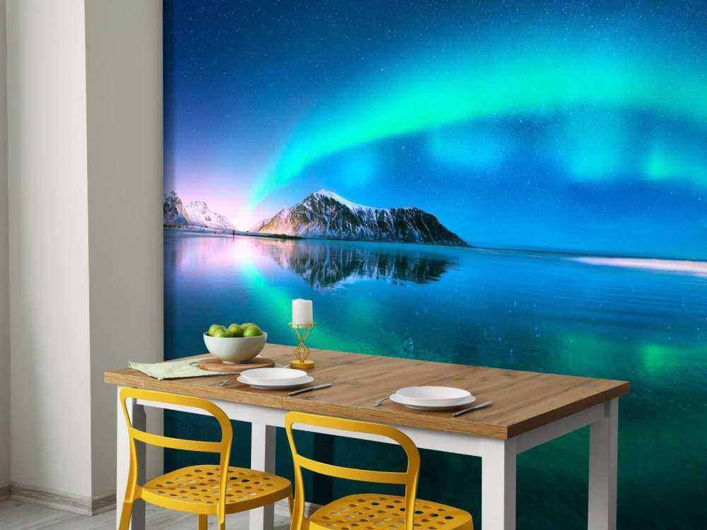 Auroras boreales reflejadas