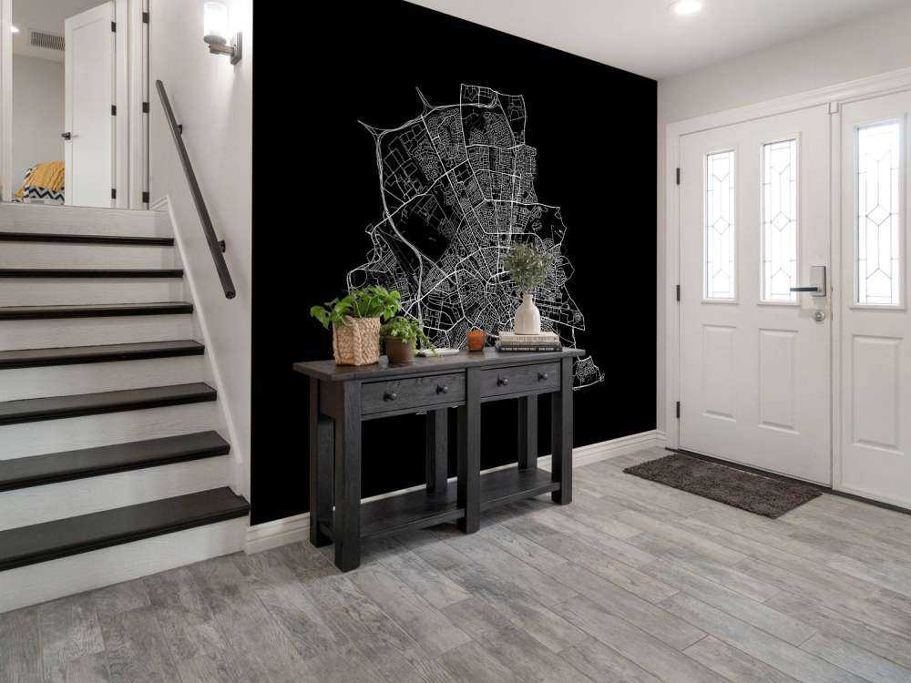 Mapa de Eindhoven, negro
