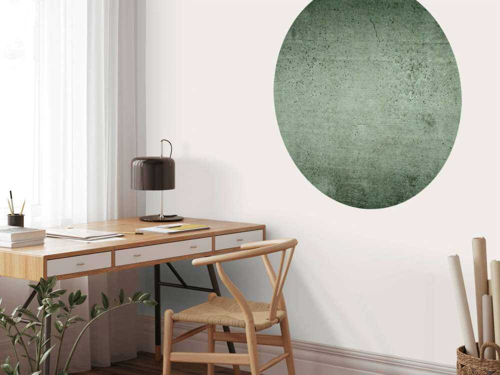 Muro de hormigón verde