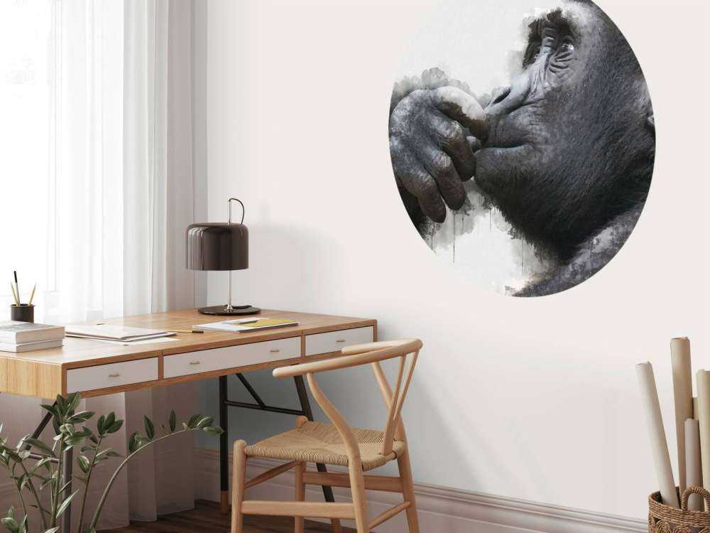 Chimpancé en acuarela