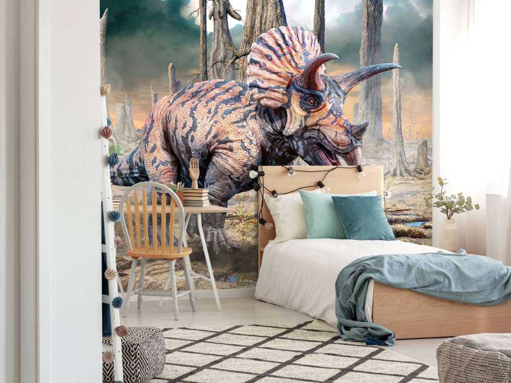 Torosaurus en una zona desierta