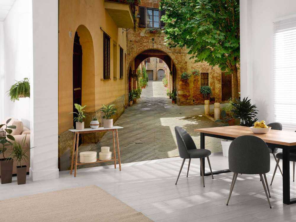 Hermosa calle con arco