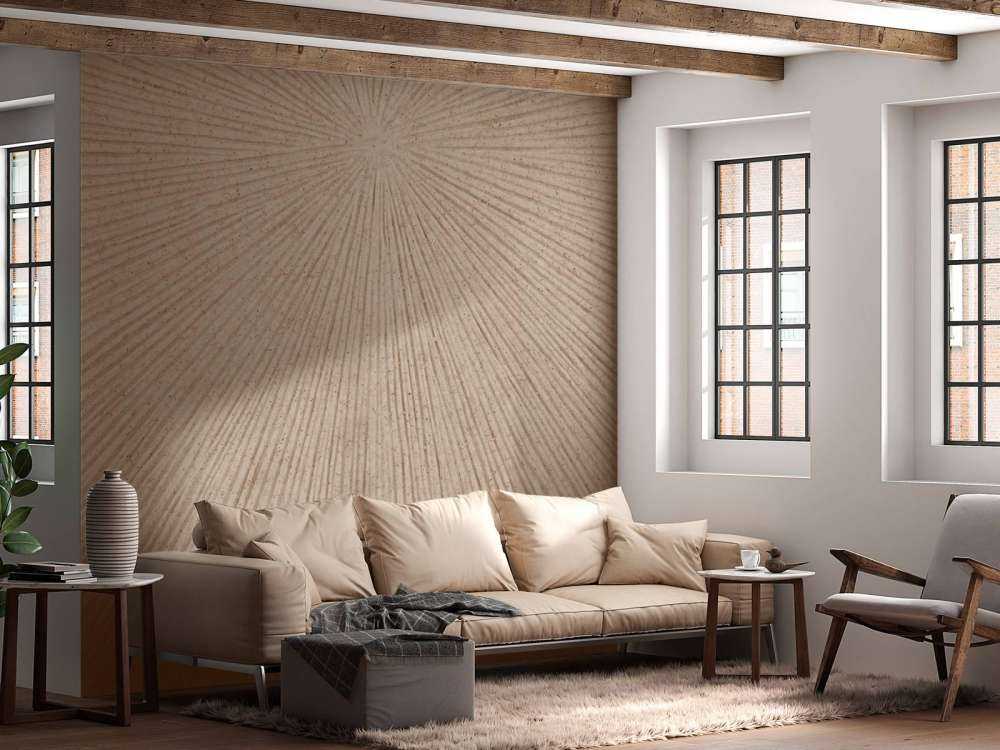 Estructura con líneas en marrón beige